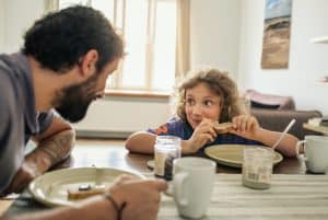 spending quality time with kids over breakfast