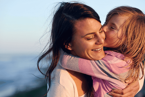 sober mom playing with daughter