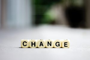 image of the word change to symbolize willingness to change in alcohol treatment