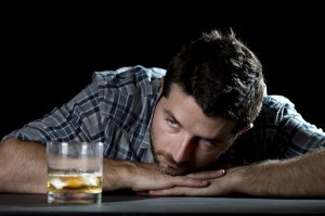 Man relapsing drinking