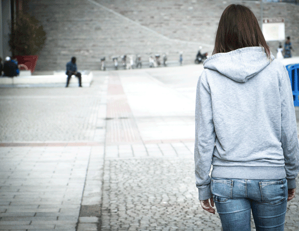 young woman contemplating unhealthy reelationship and drug use