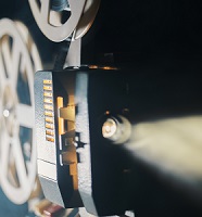 image of film projector symbolizing abuse and substance use in hollywood