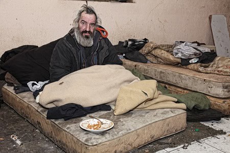 image of an addict on the street