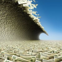 image of money wave to symbolize opiate settlements