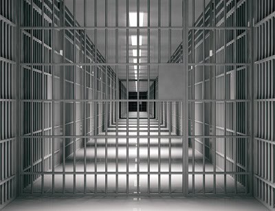 image of prison to symbolize the idea that drug use inevitably leads to jail, institution or death