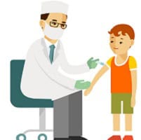 image of doctor giving child a shot to show drugs are good