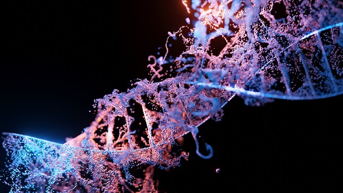 image of dna helix to represent the genetics of  alcohol withdrawal